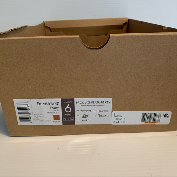 BearPaw Women’s Size 6 Hickory II Brown Suede & Wool Lined Boots Ankle Booties - Picture 9 of 12